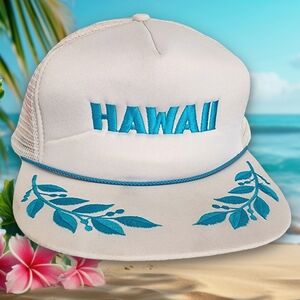 Vintage Embroidered Hawaii Trucker Hat